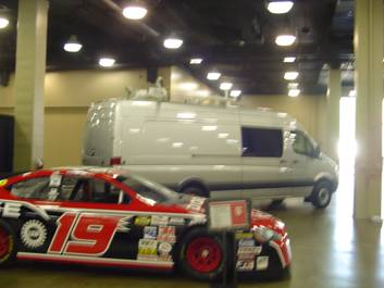 Booth with NASCAR and Sprinter on Display